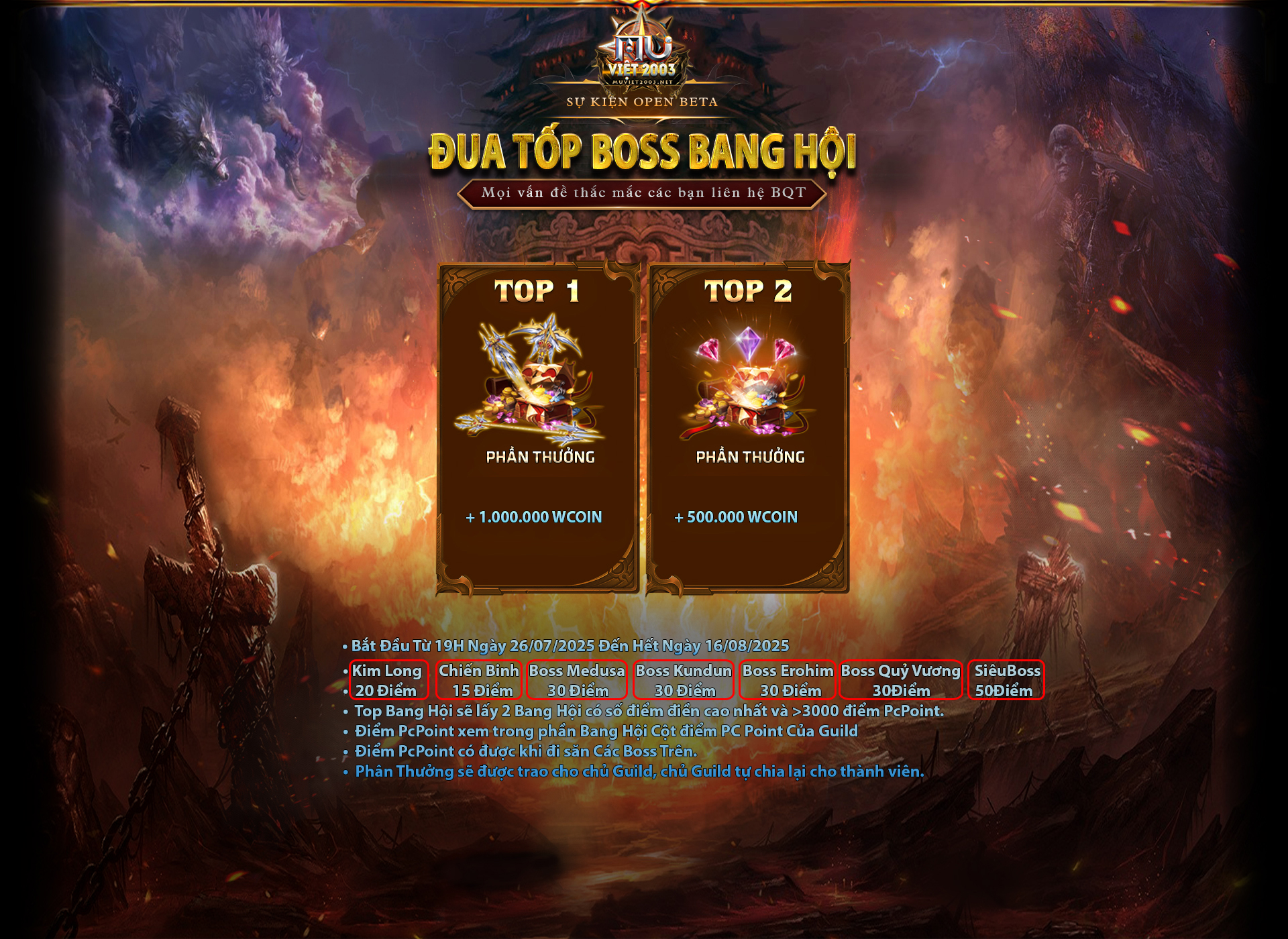 Boss bang hội open